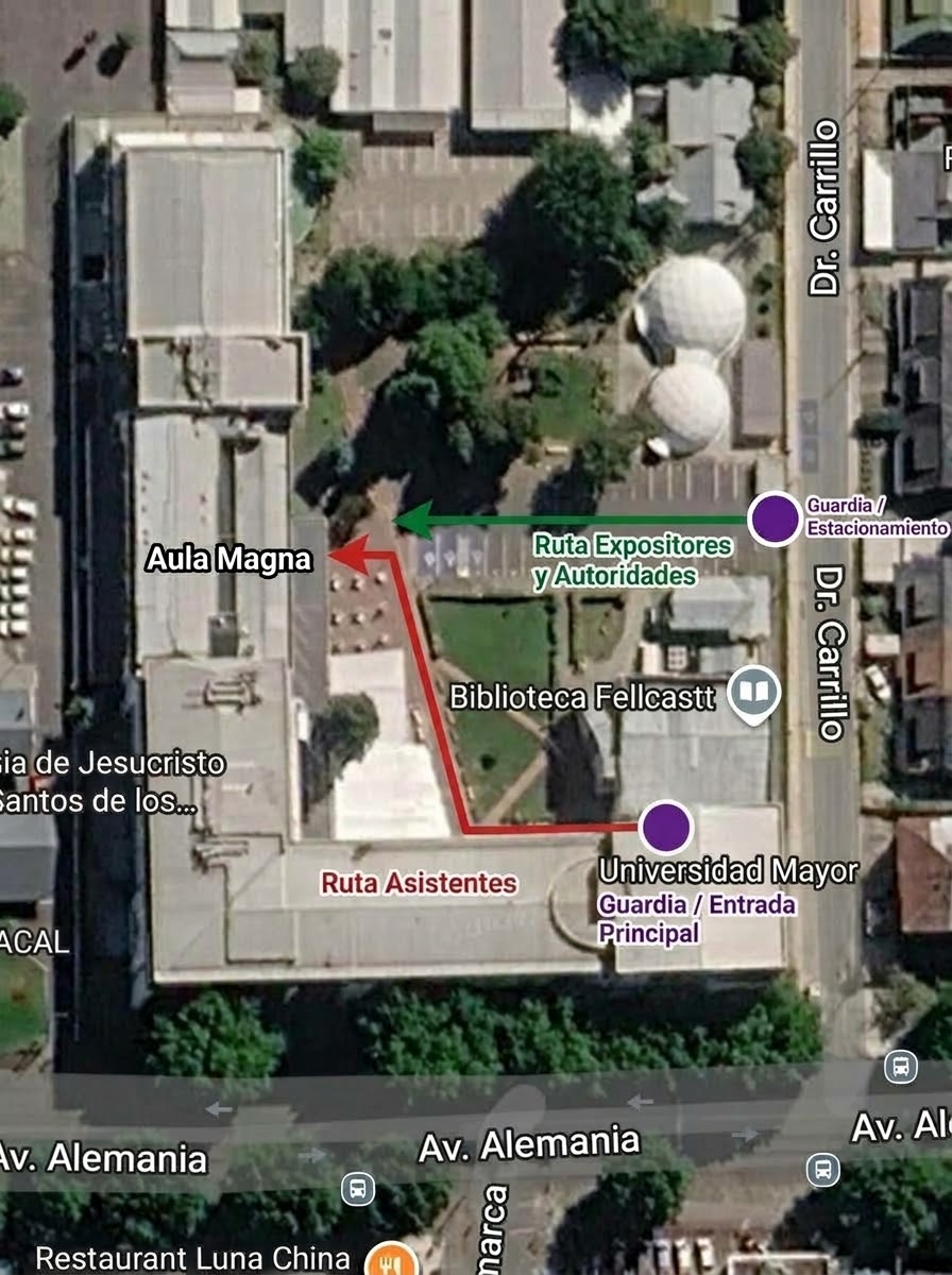 Mapa de Acceso Aula Magna Temuco